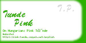 tunde pink business card